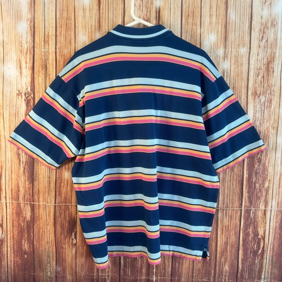 Amerigo Vespucci Men’s Short Sleeves with Pocket Striped Polo Shirt Size 2X - Picture 2 of 8